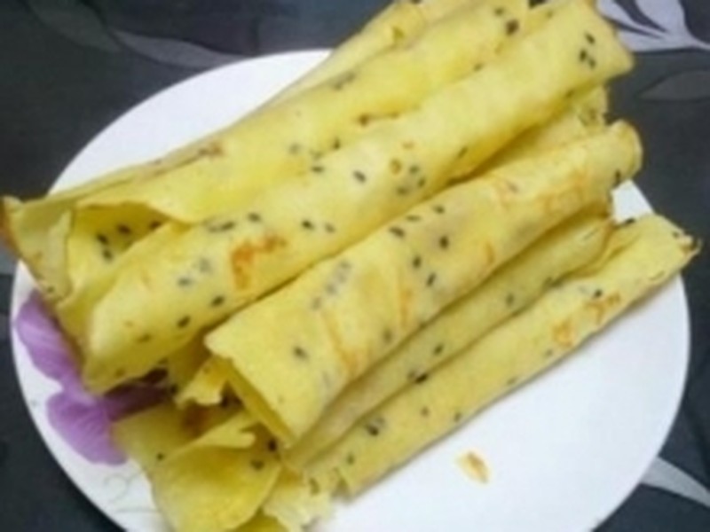平底锅脆皮蛋卷