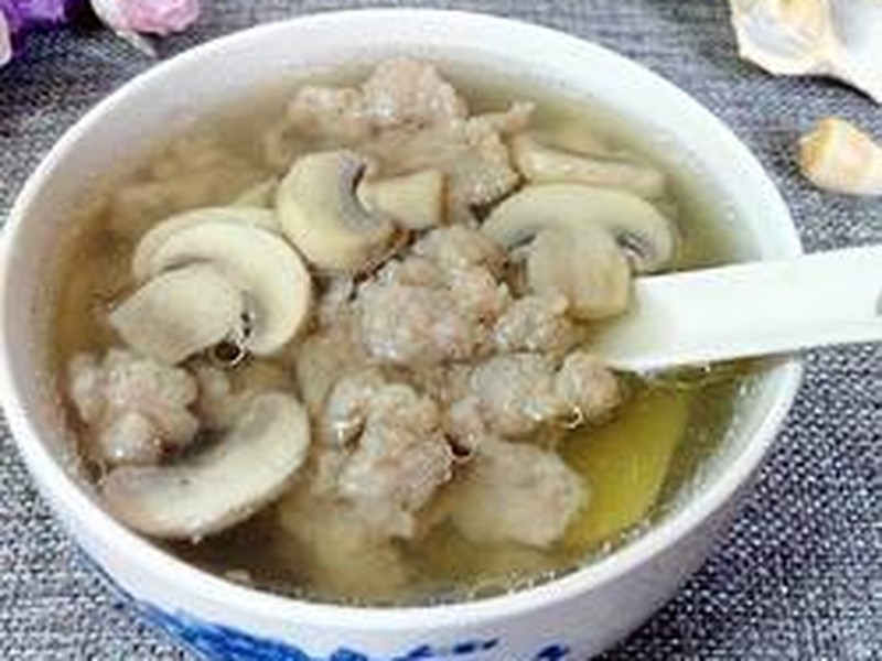 口蘑肉沫汤