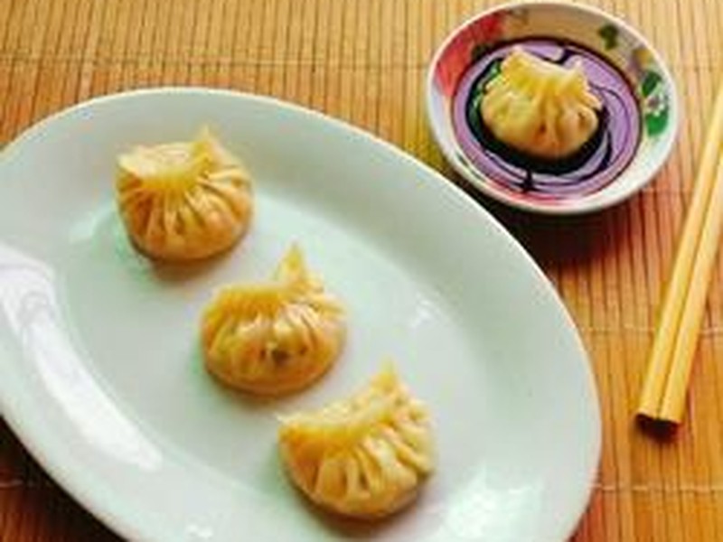 卷心菜素馅蒸饺子