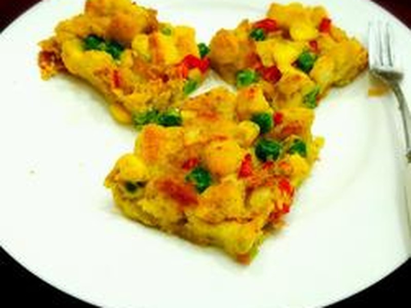鸡蛋烤馒头丁