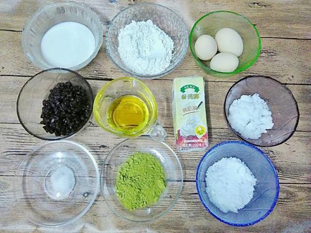 【抹茶蜜豆卷】步骤1