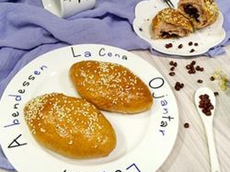 紫薯蜜豆面包