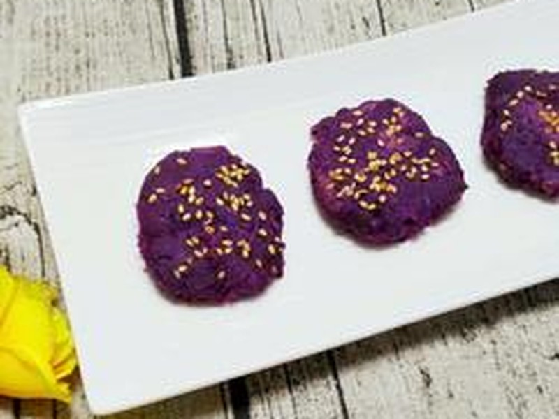 香煎紫薯饼