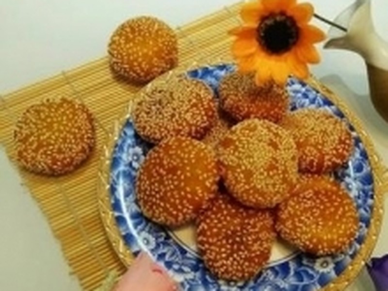 空心芝麻南瓜饼