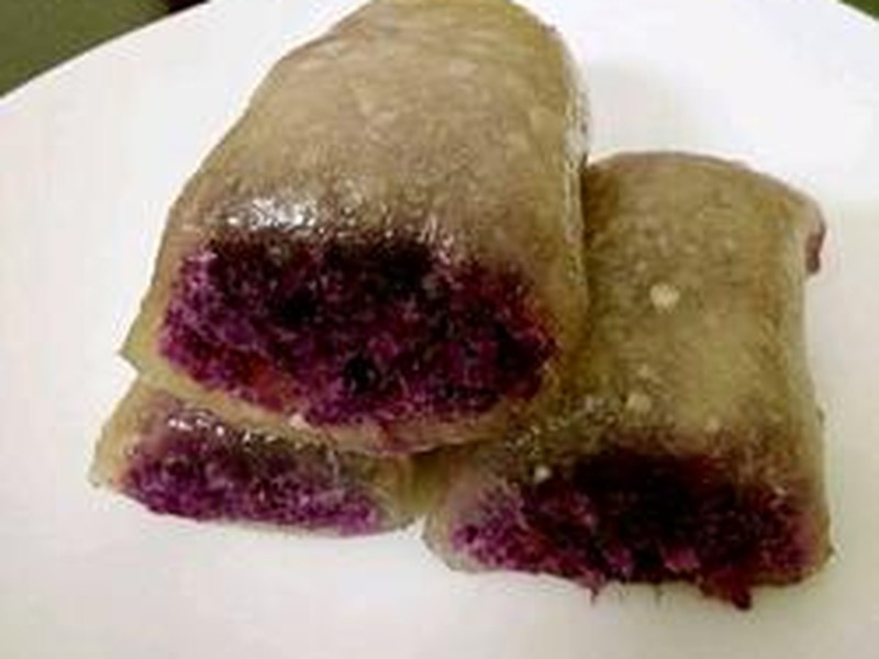 水晶紫薯卷