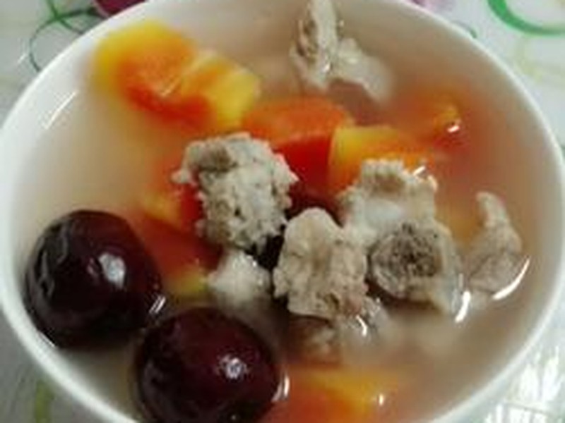 木瓜红枣排骨汤