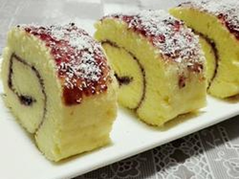 蓝莓蛋糕卷