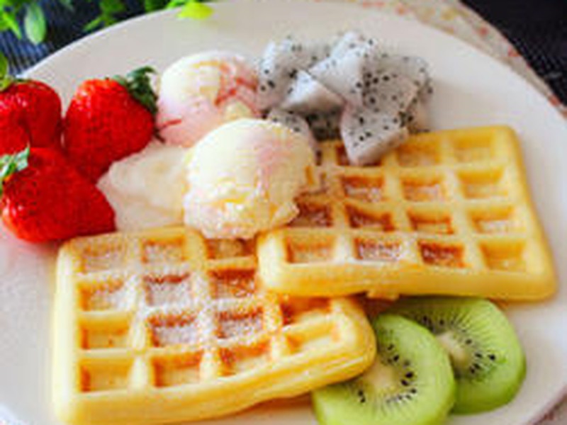 冰淇淋华夫饼