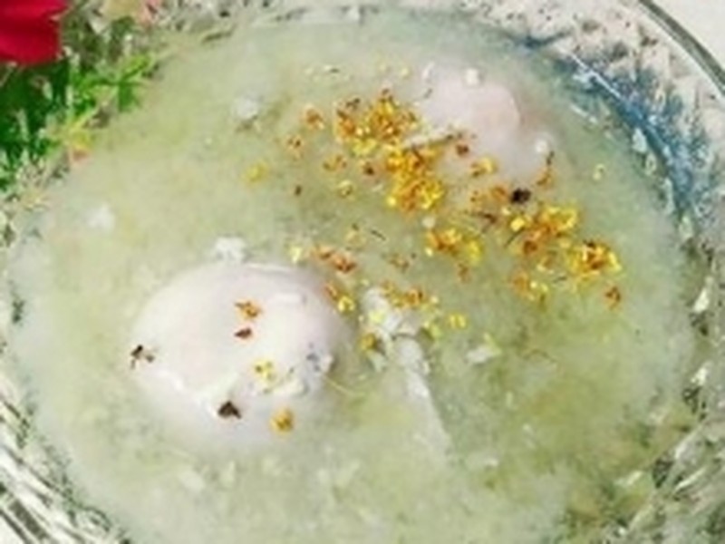 桂花酒酿水潽蛋