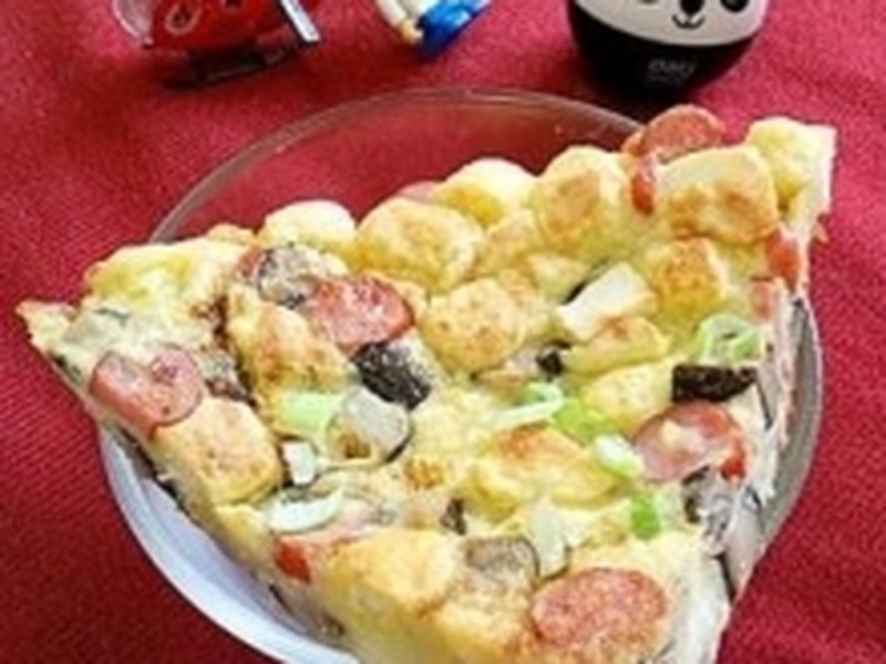 馒头丁鸡蛋饼