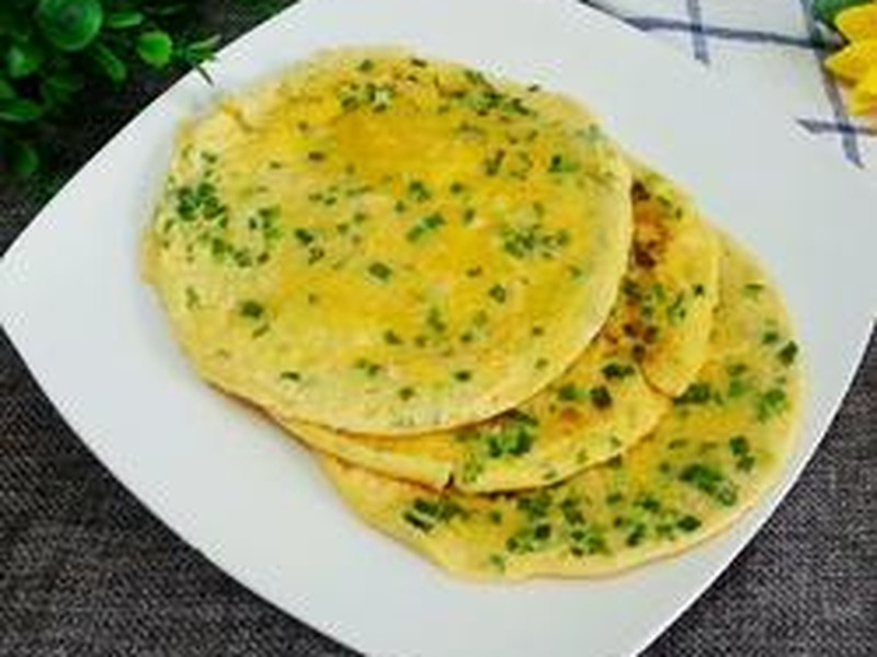葱花玉米面蛋饼