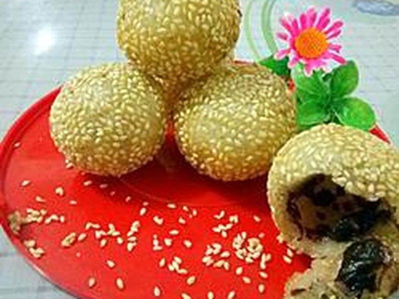 豆沙麻球