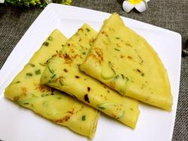 黄瓜葱花鸡蛋饼