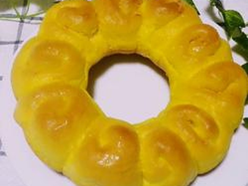 南瓜肉松面包（无黄油)
