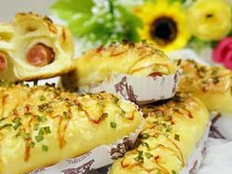 葱香火腿芝士面包