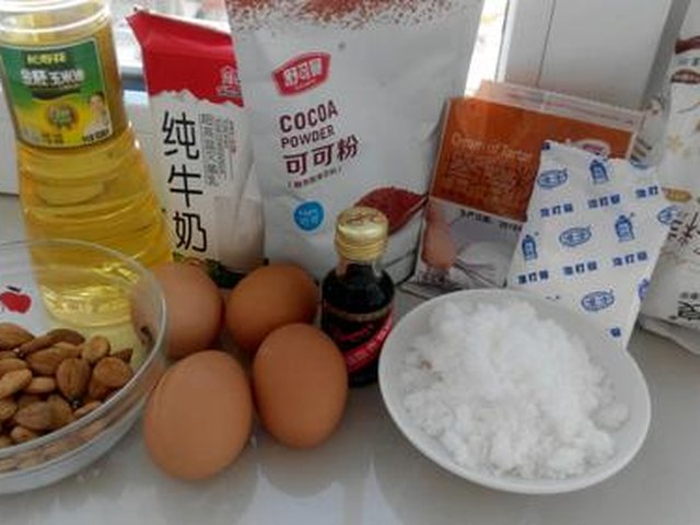 【可可杏仁蛋糕】步骤1