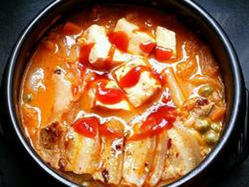 辣白菜豆腐汤