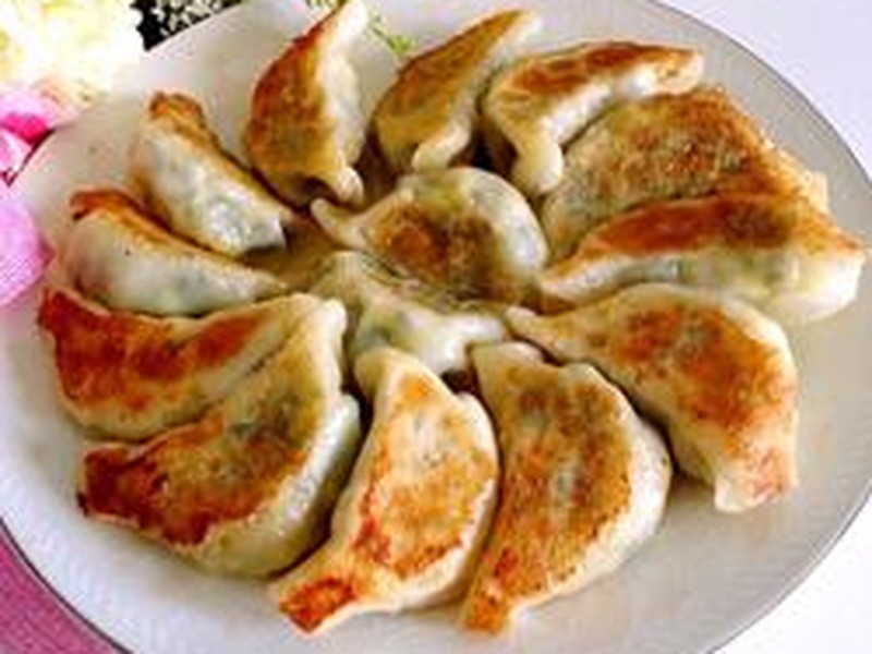 香菇青菜素锅贴