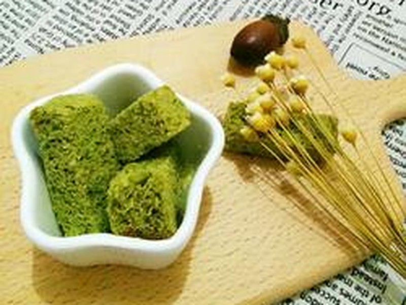 奶香抹茶发糕