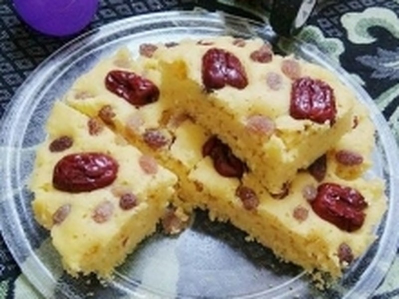 烫面玉米发糕