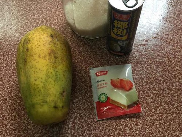 【木瓜椰汁冻】步骤1