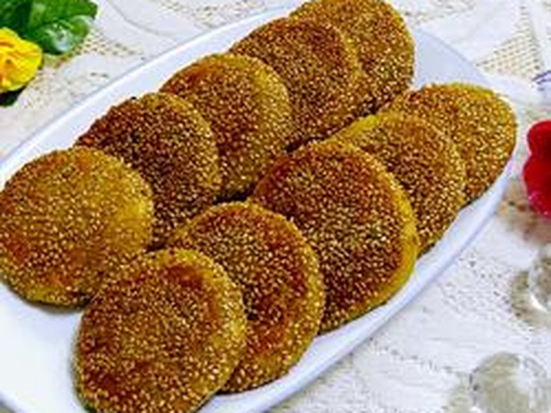 南瓜糯米芝麻饼