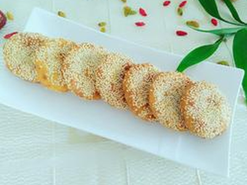 南瓜豆沙芝麻饼