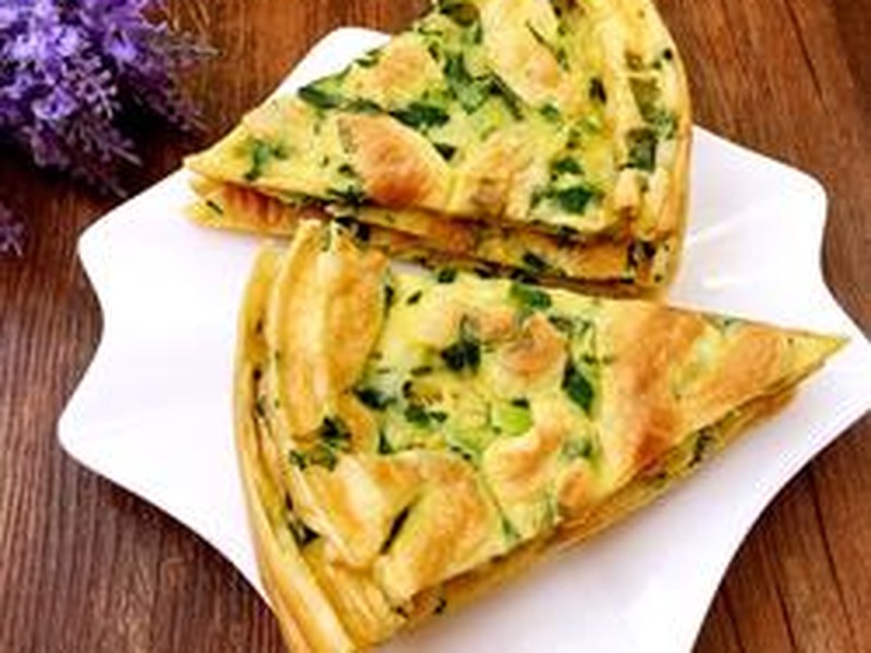 油菜鸡蛋饼