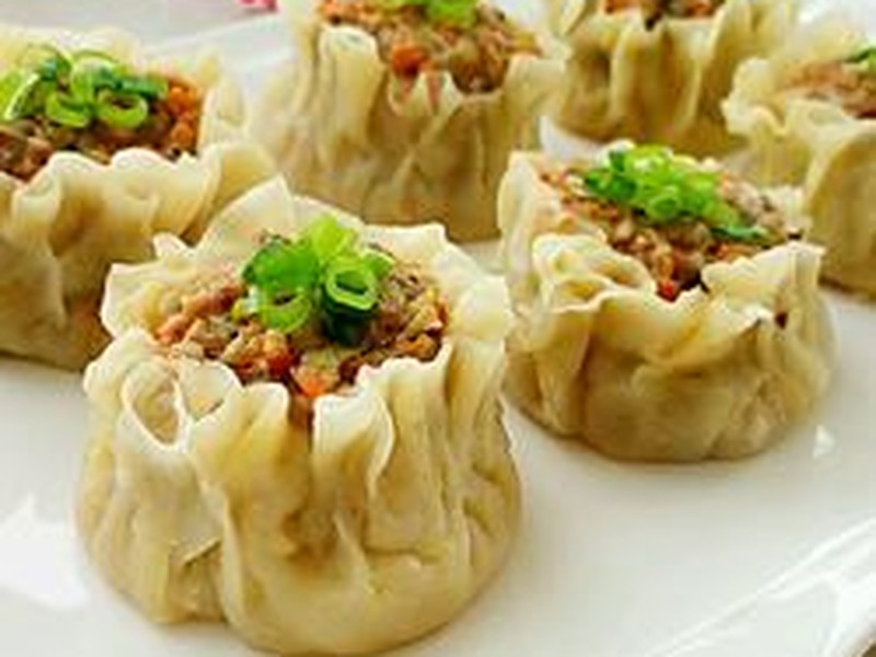 开口烧麦——香菇胡萝卜鲜肉馅