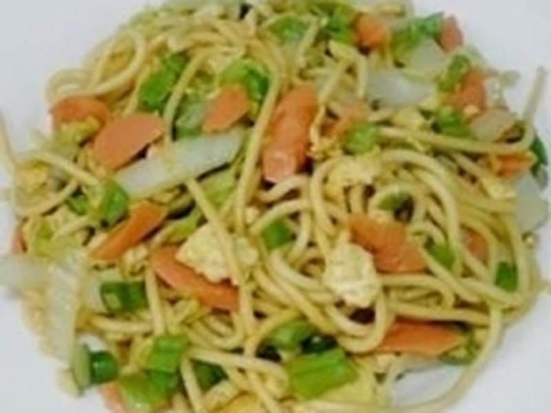 素菜鸡蛋炒面