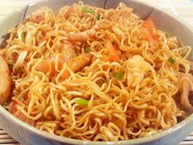 鱿鱼虾仁炒面
