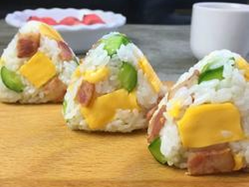 芝士培根饭团