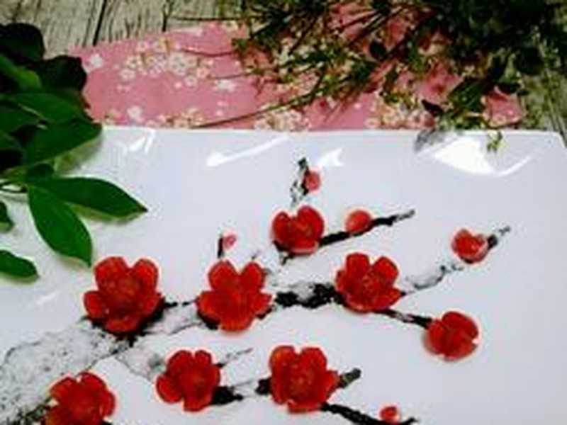 红梅傲雪