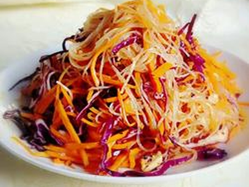 胡萝卜拌粉丝