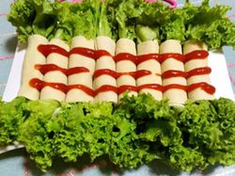 生菜豆皮卷
