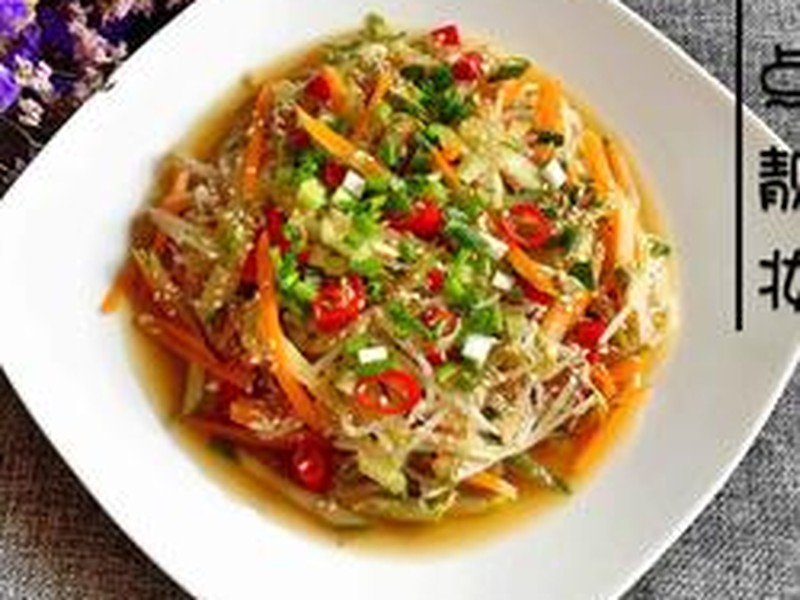 凉拌绿豆芽黄瓜