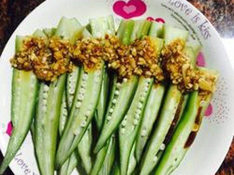 蒜蓉白灼秋葵