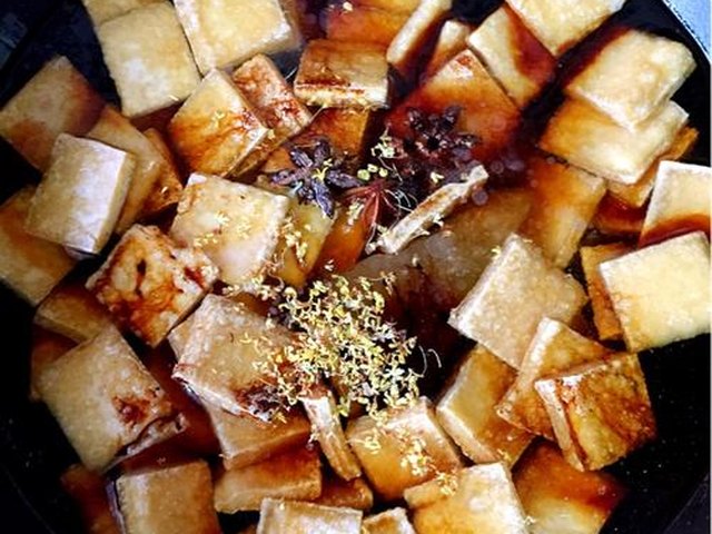 【桂花卤汁豆干】步骤4