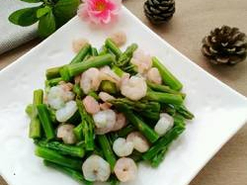 芦笋拌虾仁