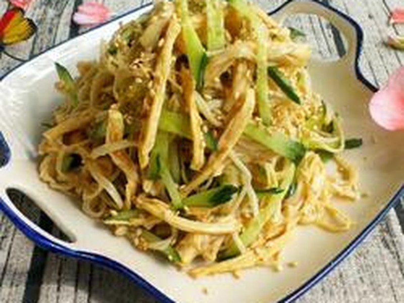 芥末鸡丝金针菇