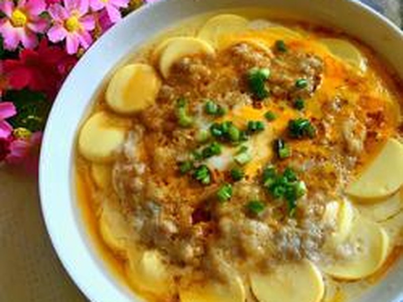 日本豆腐肉末蒸蛋