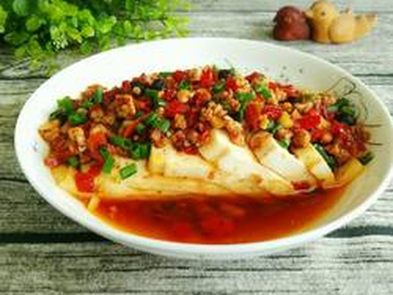 剁椒肉末蒸豆腐