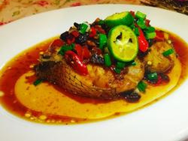 豆豉辣椒蒸鳕鱼