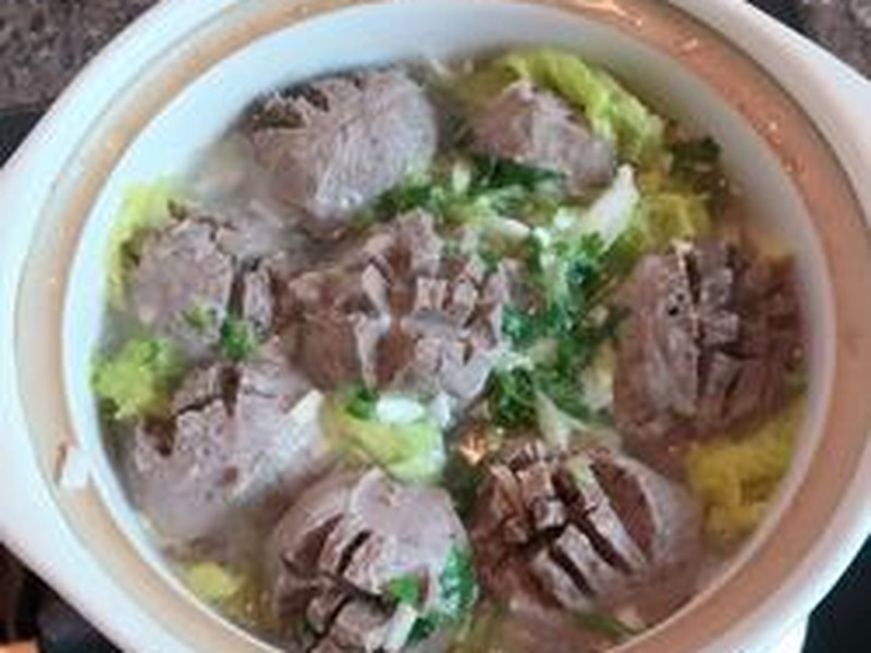 酱爆牛肉丸汤娃娃菜