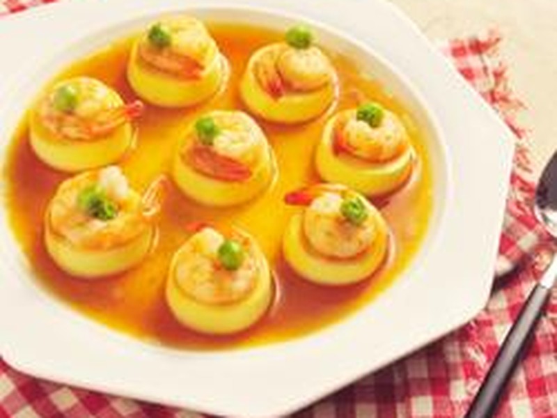 日本豆腐蒸虾仁