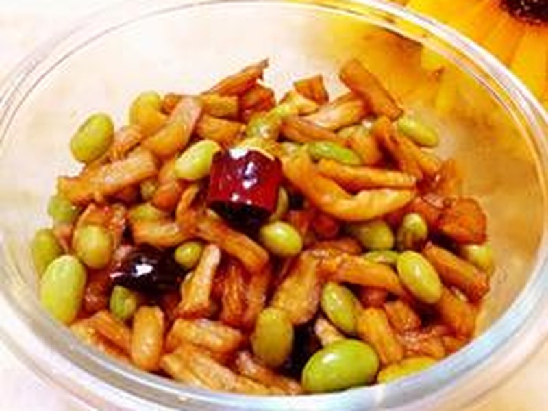 萝卜干炒青豆