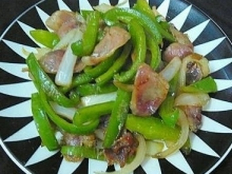 青椒炒腊肠