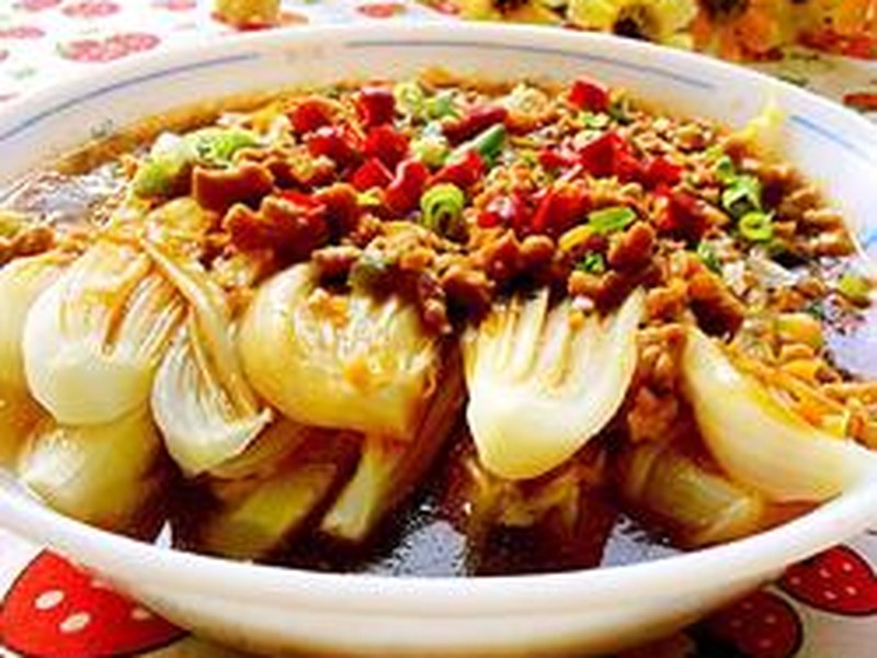 肉末浇汁娃娃菜