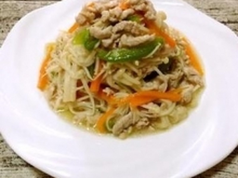 金针菇炒肉丝