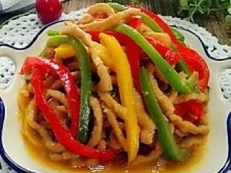 彩椒炒肉丝